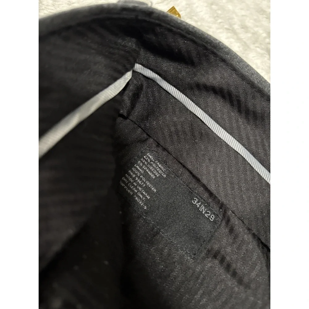 JF J. Ferrar 44R 2PC Suit Blazer Men Pants 36 x 29 Slim Gray‎ Poly Blend